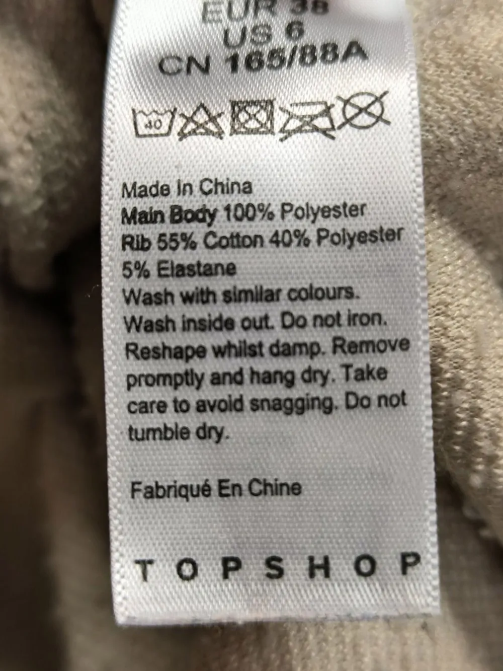 Pullover>Topshop Troyer Größe 38 wollweiß