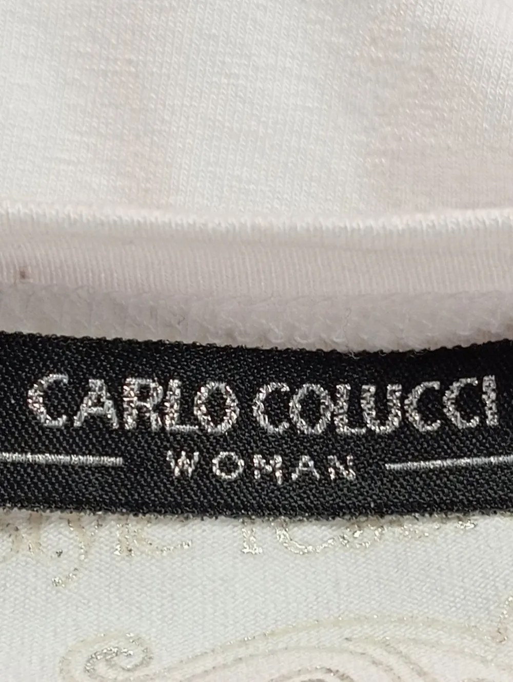 Shirts>Carlo Colucci T-Shirt Größe 40 weiß