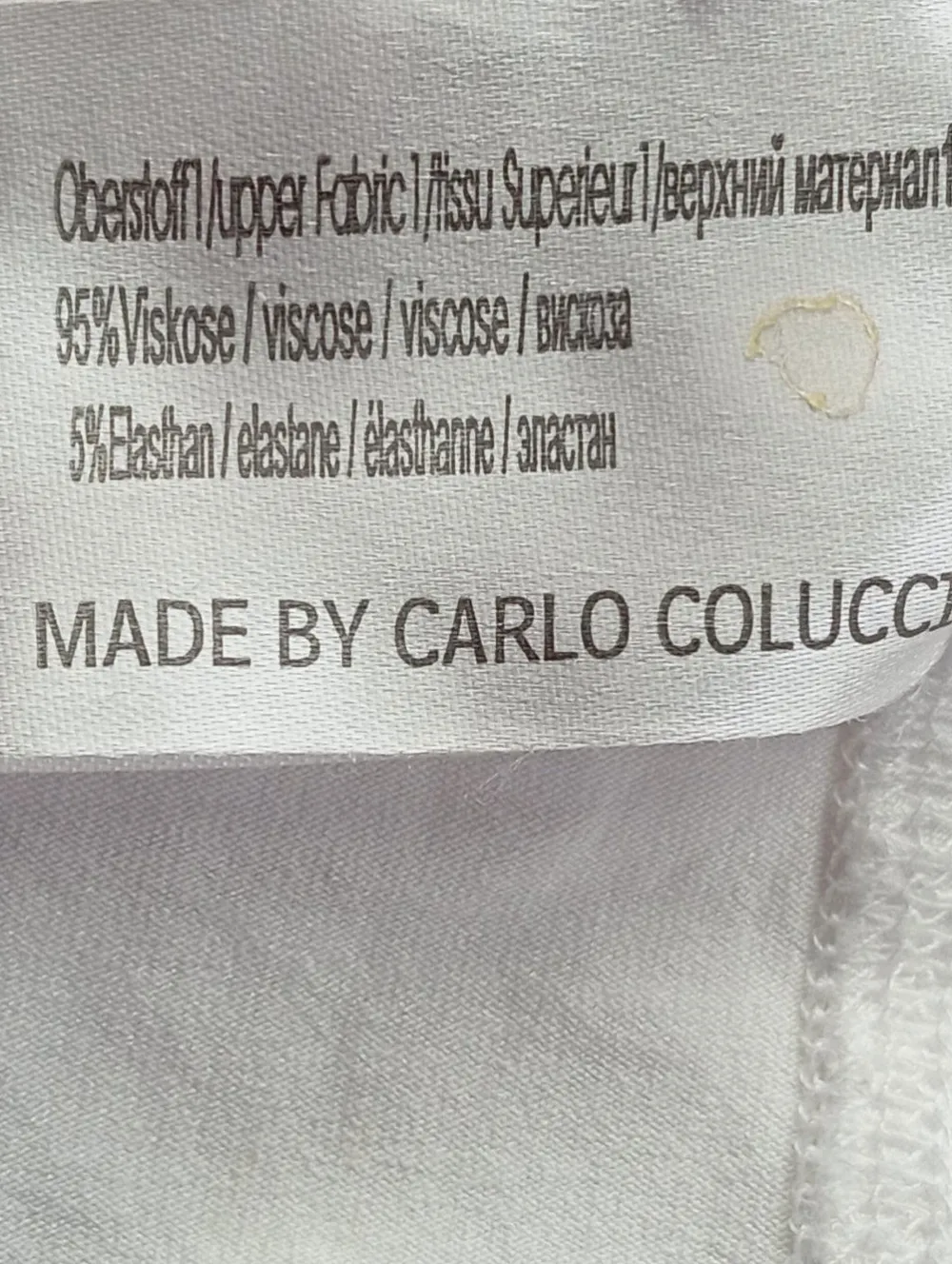 Shirts>Carlo Colucci T-Shirt Größe 40 weiß