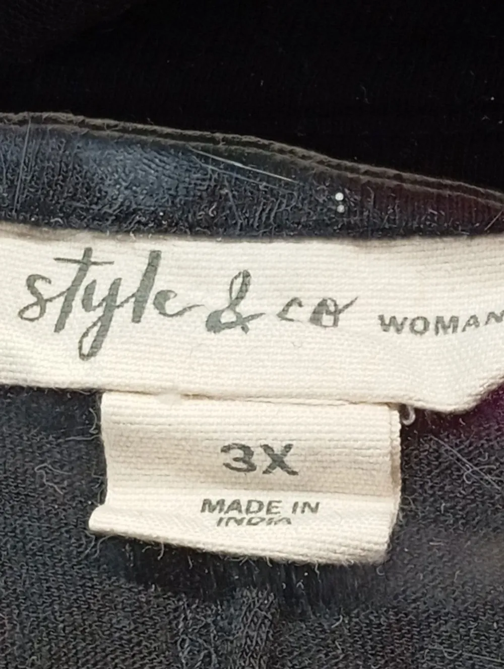 Blusen>Style & co Tunikabluse Größe 46 schwarz