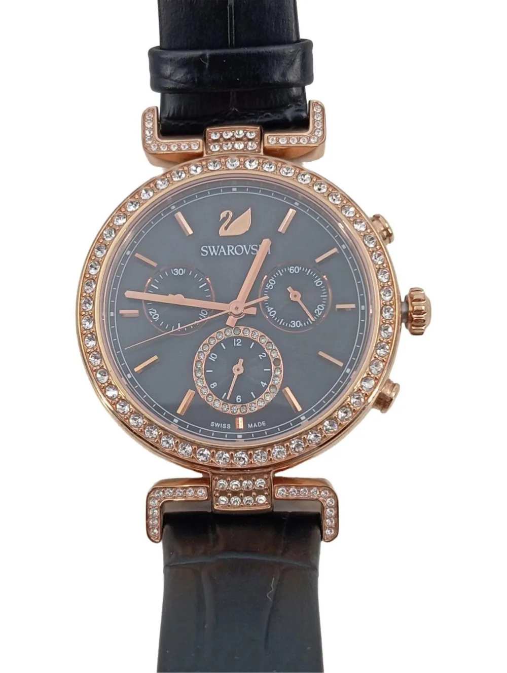 Uhren>Swarovski Uhr goldfarben