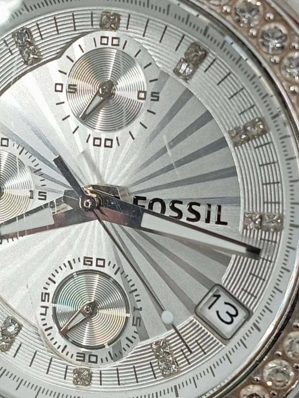 Uhren>Fossil Uhr silberfarben