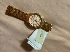 Uhren>Fossil Uhr goldfarben