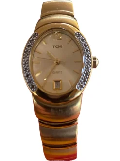 Uhren>Tchibo Uhr goldfarben