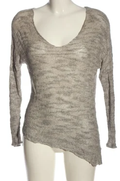Pullover>Zara Knit V-Ausschnitt-Pullover Größe 36 hellgrau