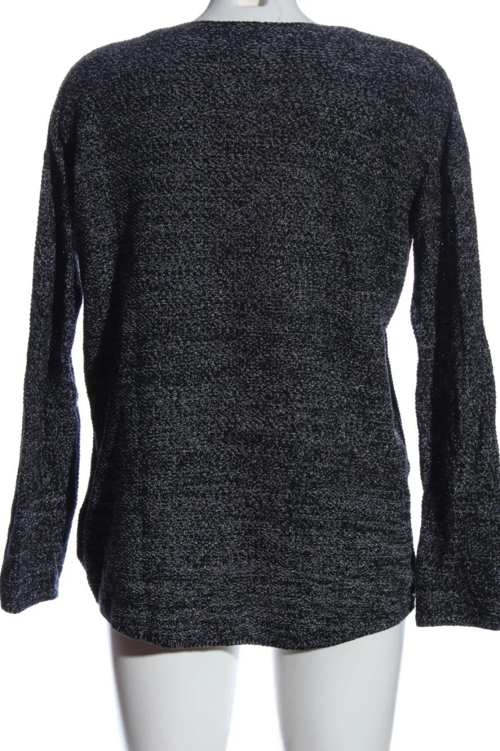 Pullover>H&M V-Ausschnitt-Pullover Größe 36 hellgrauschwarz
