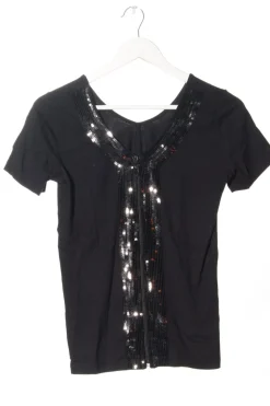 Shirts>Sarah Kern V-Ausschnitt-Shirt Größe 36 schwarzsilberfarben