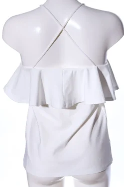 Tops>Missguided Volanttop Größe 34 weiß