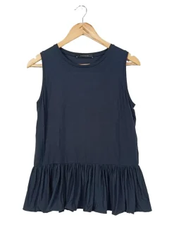 Tops>for friends only Volanttop Größe 38 blau