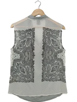 Shirts>Maison Scotch Wasserfallshirt Größe 42 hellgrau