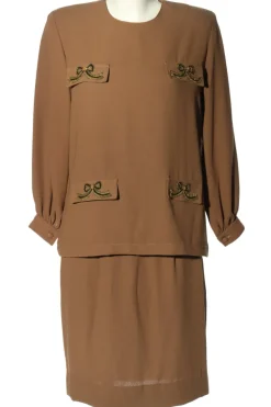 Twin Sets>Oleg Cassini Web Twin Set Größe 40 braun