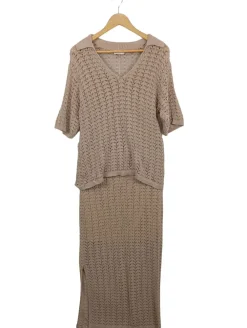 Twin Sets>Cinque Web Twin Set Größe 42 beige