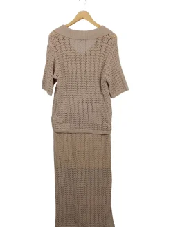 Twin Sets>Cinque Web Twin Set Größe 42 beige