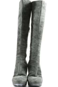 Stiefel>MA&LO Weitschaftstiefel Größe 39 graublau