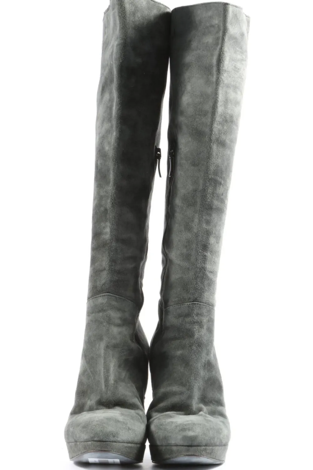 Stiefel>MA&LO Weitschaftstiefel Größe 39 graublau