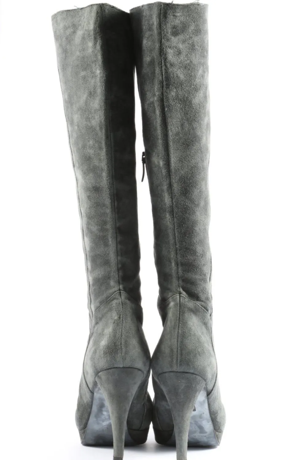 Stiefel>MA&LO Weitschaftstiefel Größe 39 graublau