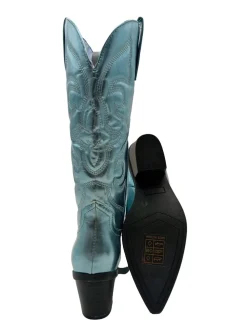 Stiefel>sheln Westernstiefel Größe 39 hellblau