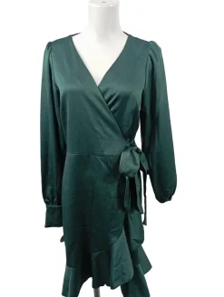 Kleider>Stylecheat Wickelkleid Größe 38 dunkelgrün